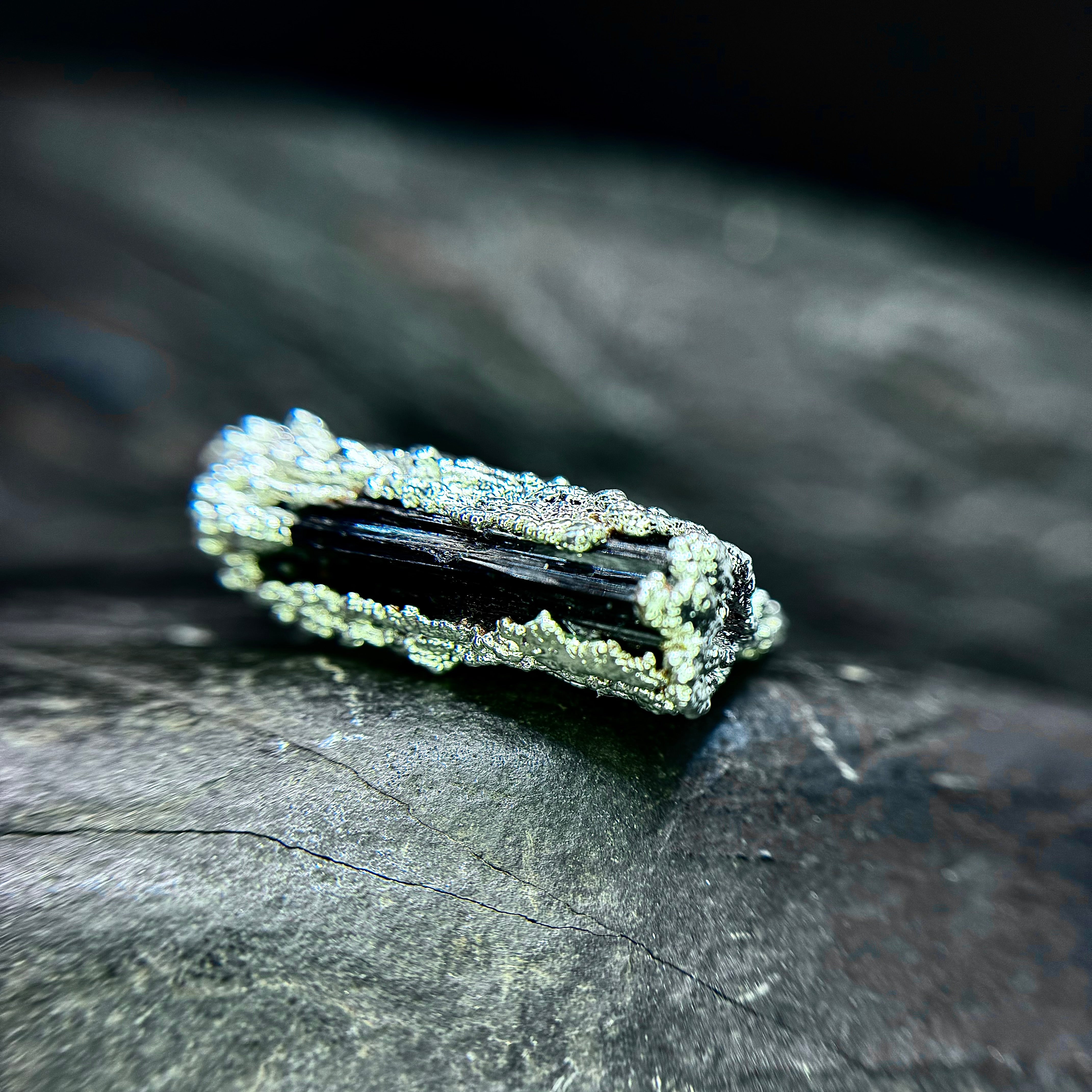 BLACK TOURMALINE ring sz11