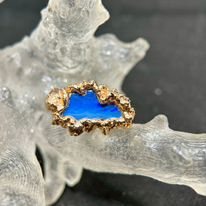 Blue ocean OPAL ring sz8