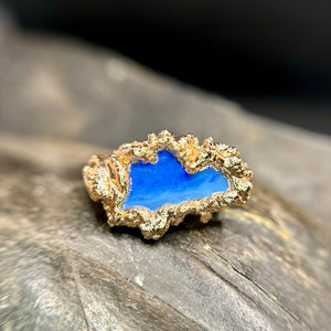 Blue ocean OPAL ring sz8