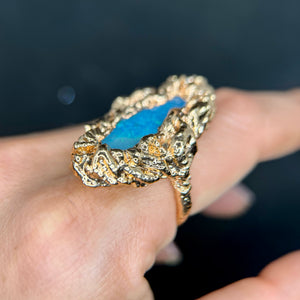 Celestial ocean OPAL ring sz8