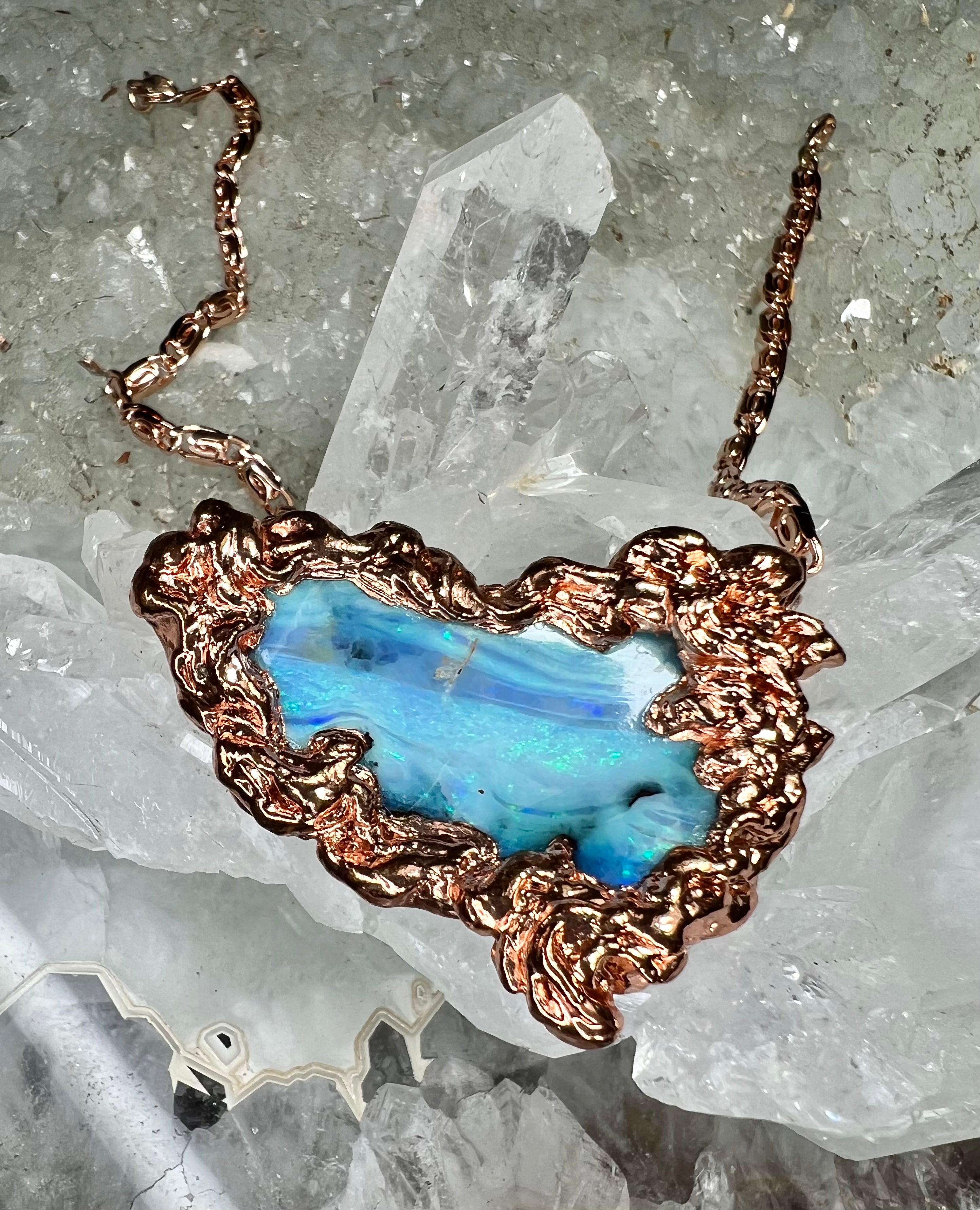 Statement celestial galaxy OPAL necklace