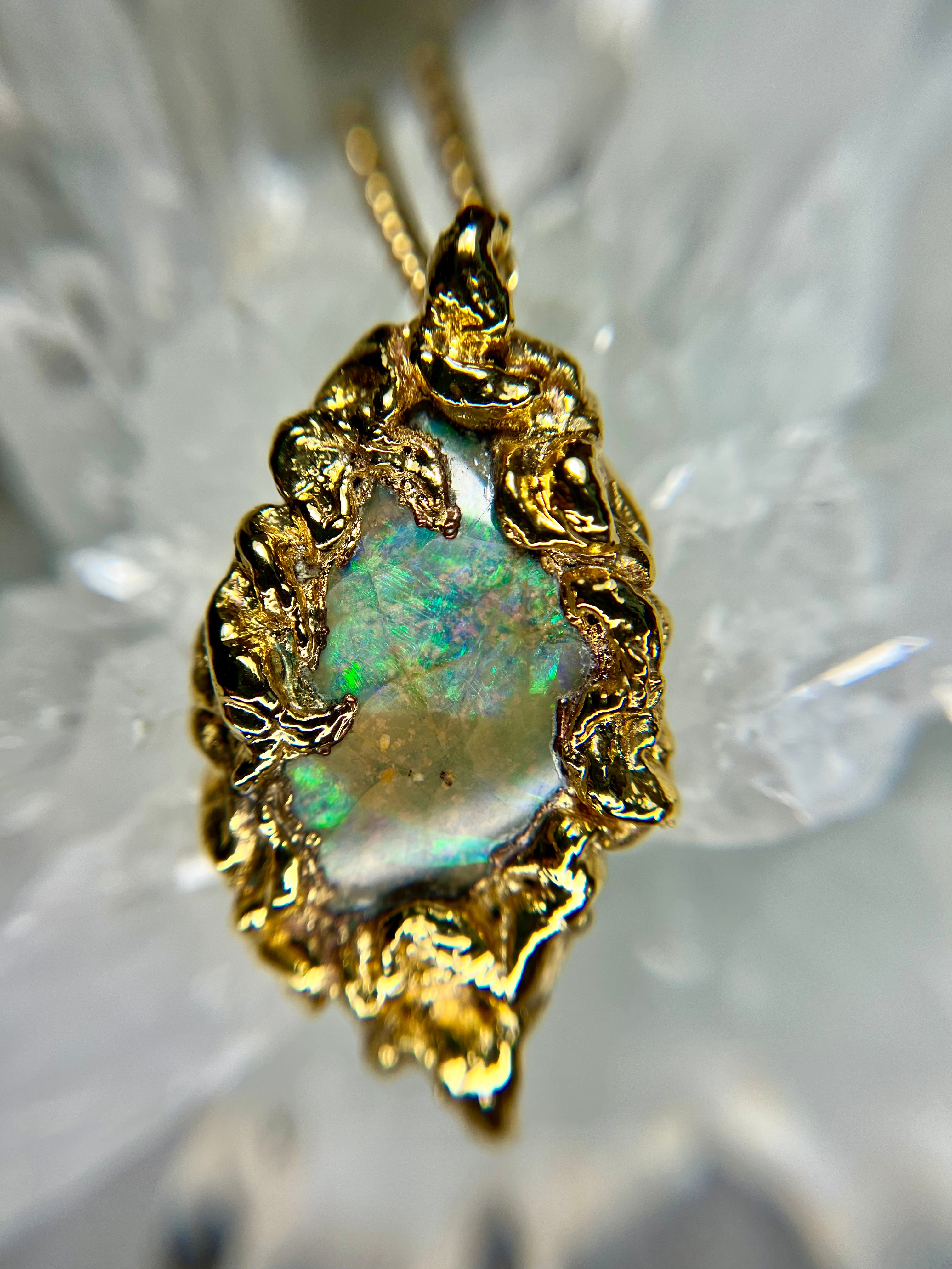 lightning BOULDER OPAL necklace