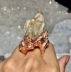 Starburst QUARTZ cluster ring