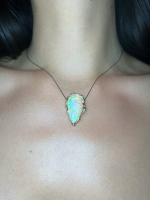 Aurora OPAL necklace 10kt yellow gold